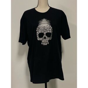 Next Level Apparel 1800 Coconut Skull Unisex Graphic T-shirt Black Size XL